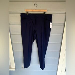 Chaps Perfectly Polished Blue Super Stretch Slimming Fit Pants Size 18W Womens